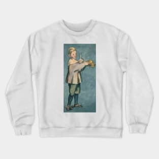 Boy Carrying a Tray by Edouard Manet Crewneck Sweatshirt